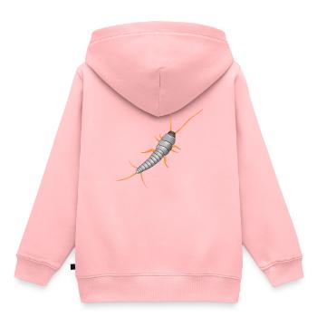 Poissons argentés, Lepisma saccharina, silverfish - Sweat Premium à capuche enfant bio - rose - Dos - AI Model Kid Female (0cm)