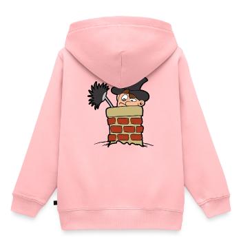 Ramoneurs - Sweat Premium à capuche enfant bio - rose - Dos - AI Model Kid Female (0cm)