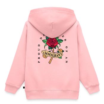 Proud Daughter of an Immigrant Black - Kids Premium Organic Hoodie - rose - Back - AI Model Kid Female (0cm)