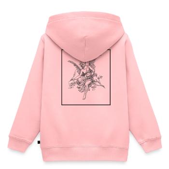 Angel Engel - Kinder Premium Organic Hoodie - Rosa - Hinten - AI Model Kid Female (0cm)