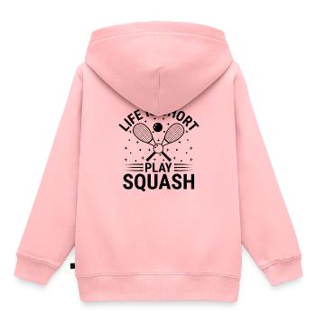 Squashspieler Squash-Tennisspieler Raquetball-Spor - Kinder Premium Organic Hoodie - Rosa - Hinten - AI Model Kid Female (0cm)