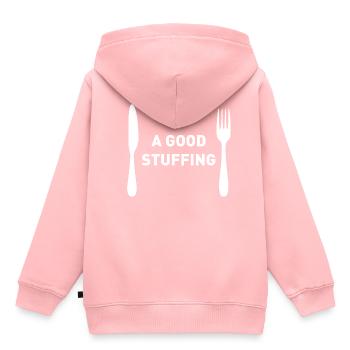 Funny Christmas Dinner Menu Choice A Good Stuffing - Kids Premium Organic Hoodie - rose - Back - AI Model Kid Female (0cm)