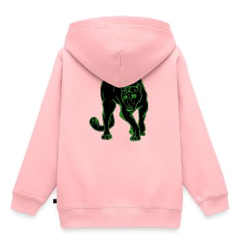 Panther - Kinder Premium Organic Hoodie - Rosa - Hinten - AI Model Kid Female (0cm)