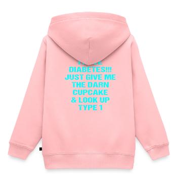 insuline junk - Sweat Premium à capuche enfant bio - rose - Dos - AI Model Kid Female (0cm)