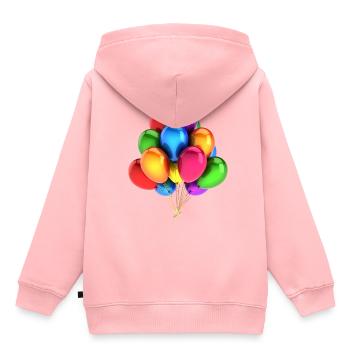 Un bouquet de ballons - Sweat Premium à capuche enfant bio - rose - Dos - AI Model Kid Female (0cm)