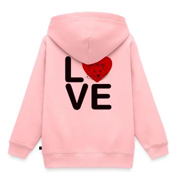 Hamster Love - Heart - Hamster Holder - Kids Premium Organic Hoodie - rose - Back - AI Model Kid Female (0cm)