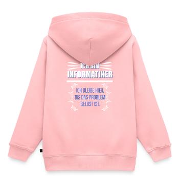 Ich Bin Informatiker - Kinder Premium Organic Hoodie - Rosa - Hinten - AI Model Kid Female (0cm)