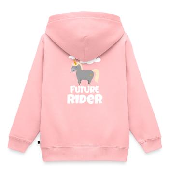 Offspring rider baby party équitation chevaux - Sweat Premium à capuche enfant bio - rose - Dos - AI Model Kid Female (0cm)