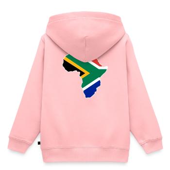 Afrique du Sud - Sweat Premium à capuche enfant bio - rose - Dos - AI Model Kid Female (0cm)