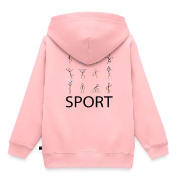 Sport sport sport - Kids Premium Organic Hoodie - rose - Back - AI Model Kid Female (0cm)