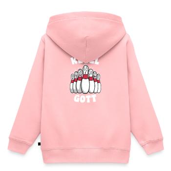 Kegel Gott - Kinder Premium Organic Hoodie - Rosa - Hinten - AI Model Kid Female (0cm)