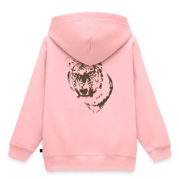 tigre - Sweat Premium à capuche enfant bio - rose - Dos - AI Model Kid Female (0cm)