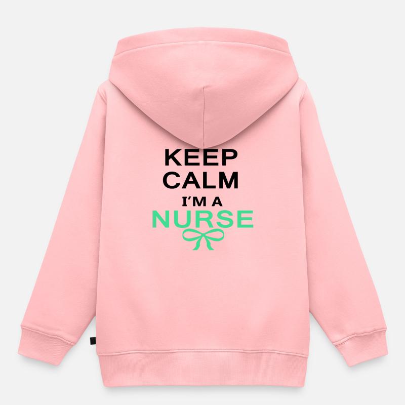 infirmière - Sweat Premium à capuche enfant bio - rose