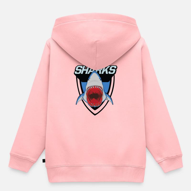 Hai Logo - Bouche brisée - Sweat Premium à capuche enfant bio - rose
