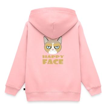 Dies ist mein glückliches Gesicht - Kinder Premium Organic Hoodie - Rosa - Hinten - AI Model Kid Female (0cm)