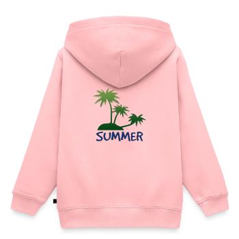 Summer ... Summer - Kids Premium Organic Hoodie - rose - Back - AI Model Kid Female (0cm)