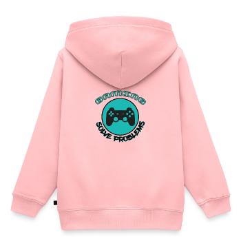 Gaming - Sweat Premium à capuche enfant bio - rose - Dos - AI Model Kid Female (0cm)