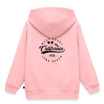 West Coast California Long Beach USA surfer - Kids Premium Organic Hoodie - rose - Back - AI Model Kid Female (0cm)