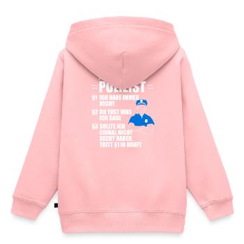 Lustiger Polizist Polizei Spruch Geschenk - Kinder Premium Organic Hoodie - Rosa - Hinten - AI Model Kid Female (0cm)