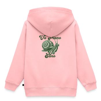 Che va piano va sano - Sweat Premium à capuche enfant bio - rose - Dos - AI Model Kid Female (0cm)