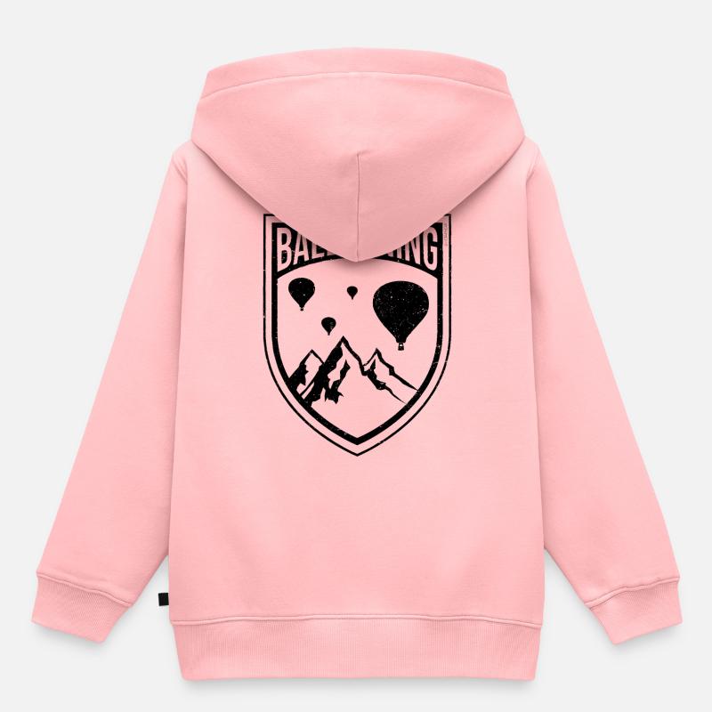 Insignia en globo montañas - Sudadera para niño/adolescente Premium ecológica - rosa