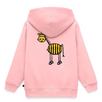 Striped - giraffe with stripes - Kids Premium Organic Hoodie - rose - Back - AI Model Kid Female (0cm)