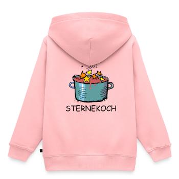 Sternekoch Kochtopf mit Sternen - Kinder Premium Organic Hoodie - Rosa - Hinten - AI Model Kid Female (0cm)