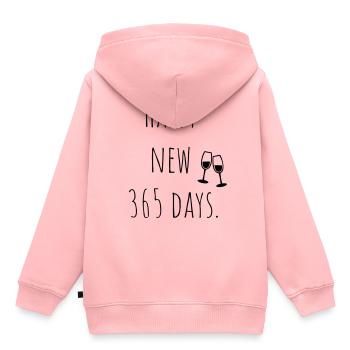 bonne année - Sweat Premium à capuche enfant bio - rose - Dos - AI Model Kid Female (0cm)