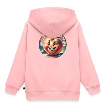 Heute bin ich in der Stimmung - Kinder Premium Organic Hoodie - Rosa - Hinten - AI Model Kid Female (0cm)