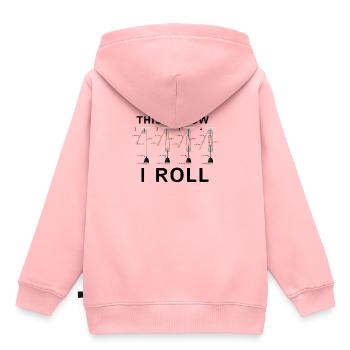 This Is How I Roll Physik Nerd Shirt - Kinder Premium Organic Hoodie - Rosa - Hinten - AI Model Kid Female (0cm)