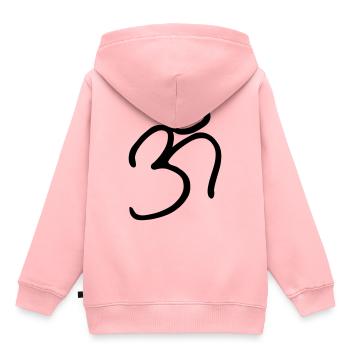 OM - Sweat Premium à capuche enfant bio - rose - Dos - AI Model Kid Female (0cm)