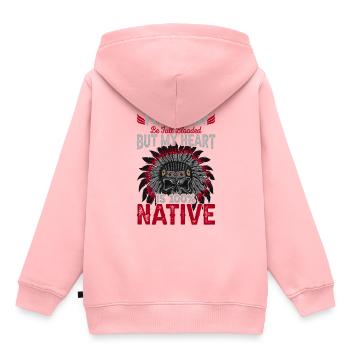 Indianisches Zitat Darf ich nicht - Kinder Premium Organic Hoodie - Rosa - Hinten - AI Model Kid Female (0cm)