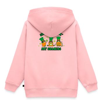 Shamrockin avec mes Gnomies Patricks Day - Sweat Premium à capuche enfant bio - rose - Dos - AI Model Kid Female (0cm)