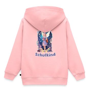 Schulkind - Einschulung - Fee - Erste Klasse - Kinder Premium Organic Hoodie - Rosa - Hinten - AI Model Kid Female (0cm)