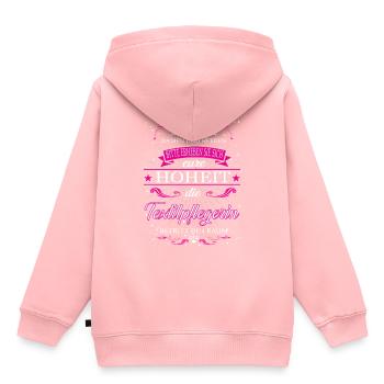 Votre Altesse l’Infirmière Textile entre dans la pièce - Sweat Premium à capuche enfant bio - rose - Dos - AI Model Kid Female (0cm)