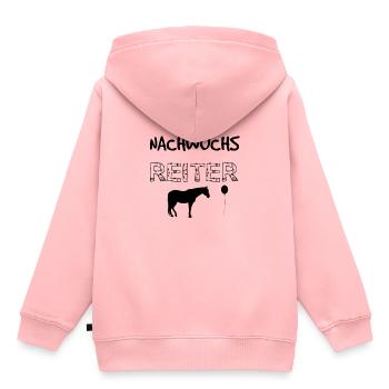 Nachwuchs Reiter - Geschenkidee Geburt Pferde - Kinder Premium Organic Hoodie - Rosa - Hinten - AI Model Kid Female (0cm)