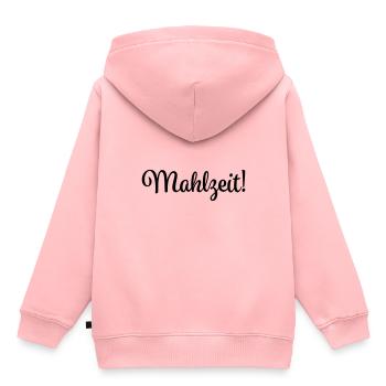 mahlzeit - Kinder Premium Organic Hoodie - Rosa - Hinten - AI Model Kid Female (0cm)