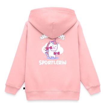 Nachwuchssportler Sportler SportlerinBaby Pferd - Kinder Premium Organic Hoodie - Rosa - Hinten - AI Model Kid Female (0cm)