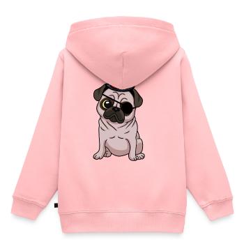 Fantasy Mops Hund Augenklappe Hunde Hut Kind - Kinder Premium Organic Hoodie - Rosa - Hinten - AI Model Kid Female (0cm)