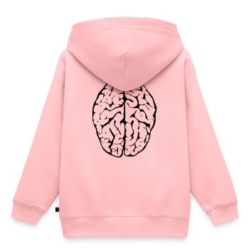 cerveau - Sweat Premium à capuche enfant bio - rose - Dos - AI Model Kid Female (0cm)