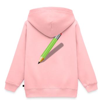 pencil - Kids Premium Organic Hoodie - rose - Back - AI Model Kid Female (0cm)