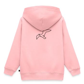 Mouette maritime - Sweat Premium à capuche enfant bio - rose - Dos - AI Model Kid Female (0cm)