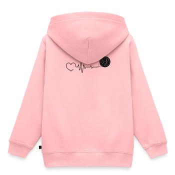 Tricot Tricot Crochet Tricoteur - Sweat Premium à capuche enfant bio - rose - Dos - AI Model Kid Female (0cm)