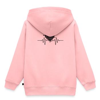Tricot Tricot Crochet Tricoteur - Sweat Premium à capuche enfant bio - rose - Dos - AI Model Kid Female (0cm)