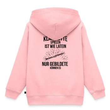 Klarinette Klarinettenspieler Klarinettist - Kinder Premium Organic Hoodie - Rosa - Hinten - AI Model Kid Female (0cm)