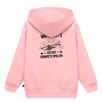 Trompete Trompetenspieler Trompeter - Kinder Premium Organic Hoodie - Rosa - Hinten - AI Model Kid Female (0cm)