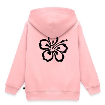 Hibiscus - Kids Premium Organic Hoodie - rose - Back - AI Model Kid Female (0cm)
