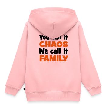 Familie - Kinder Premium Organic Hoodie - Rosa - Hinten - AI Model Kid Female (0cm)