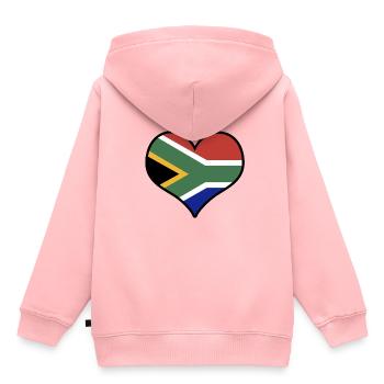 Coeur Afrique du Sud Afrique Continent Love Gift - Sweat Premium à capuche enfant bio - rose - Dos - AI Model Kid Female (0cm)