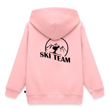 ski team - Kids Premium Organic Hoodie - rose - Back - AI Model Kid Female (0cm)